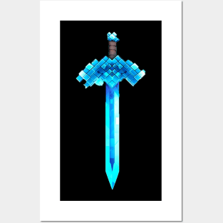 minecraft sword Posters and Art